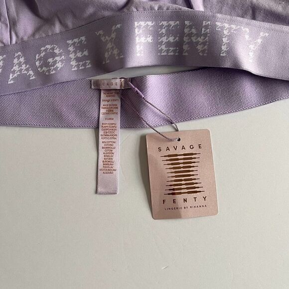 NWT Savage X Fenty Rihanna Brand Lavender Unlined Halter Top Bra Size X-Large - Picture 2 of 4